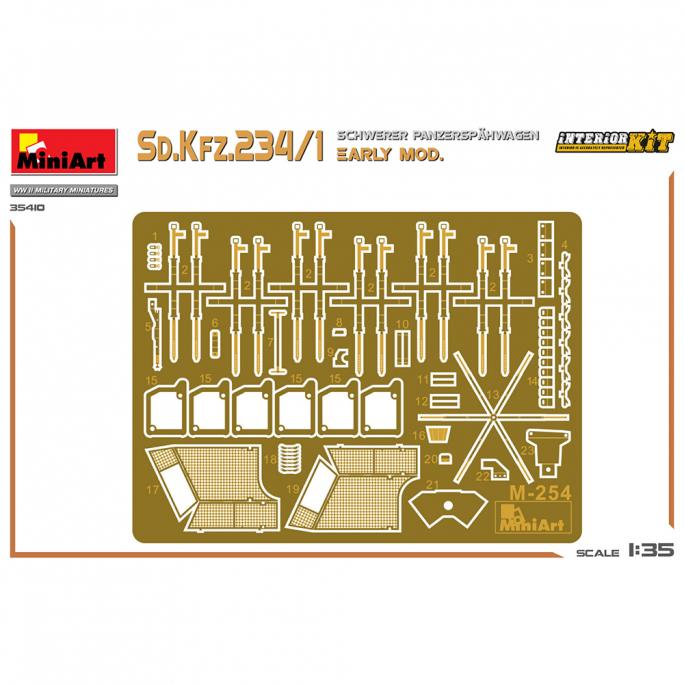 Sd.kfz.234/1 Schwerer Panzerspähwagen, WW II Military Miniatures Series - MINIART 35410 - 1/35