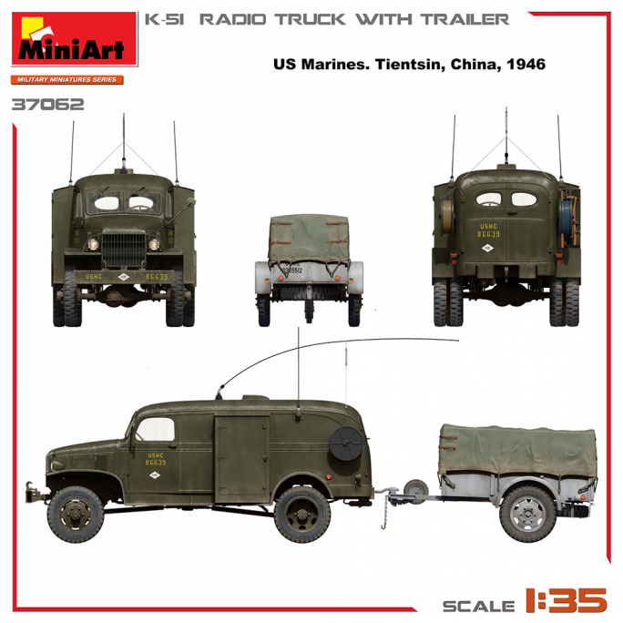 Camion Radio K-51 avec Remorque. WWII Military Miniatures Series - MINIART 37062 - 1/35