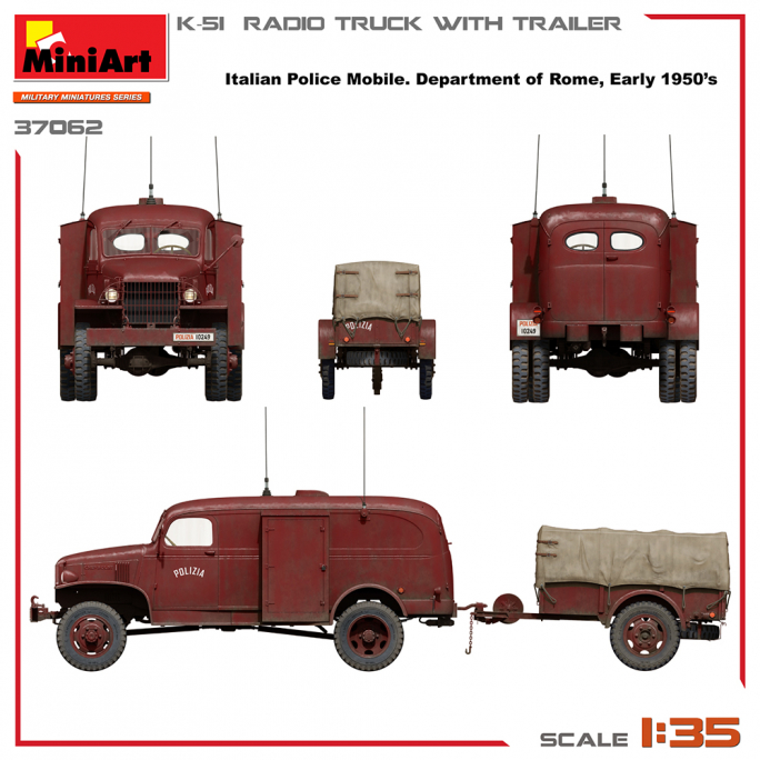 Camion Radio K-51 avec Remorque. WWII Military Miniatures Series - MINIART 37062 - 1/35