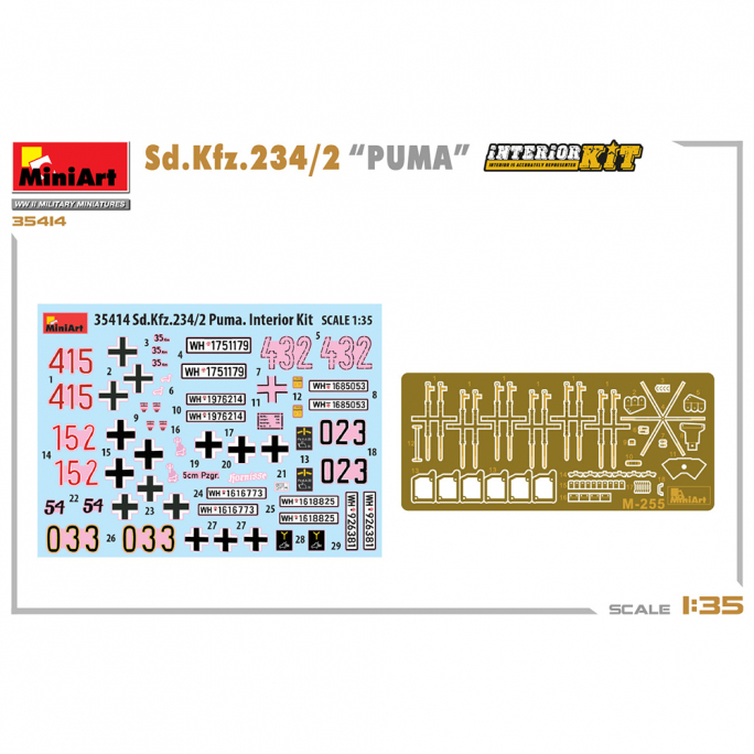 Sd.Kfz. 234/2 Puma. Kit Intérieur - WWII Military Miniatures Series - MINIART 35414 - 1/35