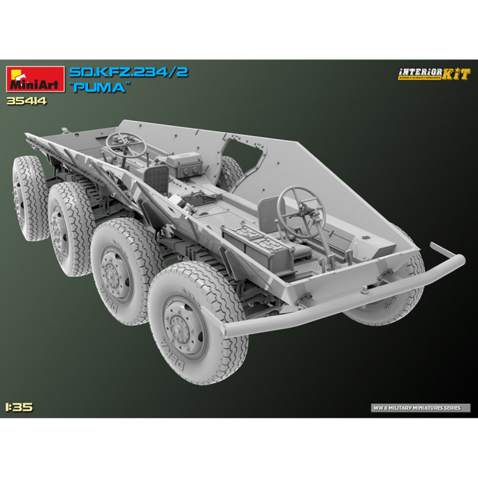 Sd.Kfz. 234/2 Puma. Kit Intérieur - WWII Military Miniatures Series - MINIART 35414 - 1/35