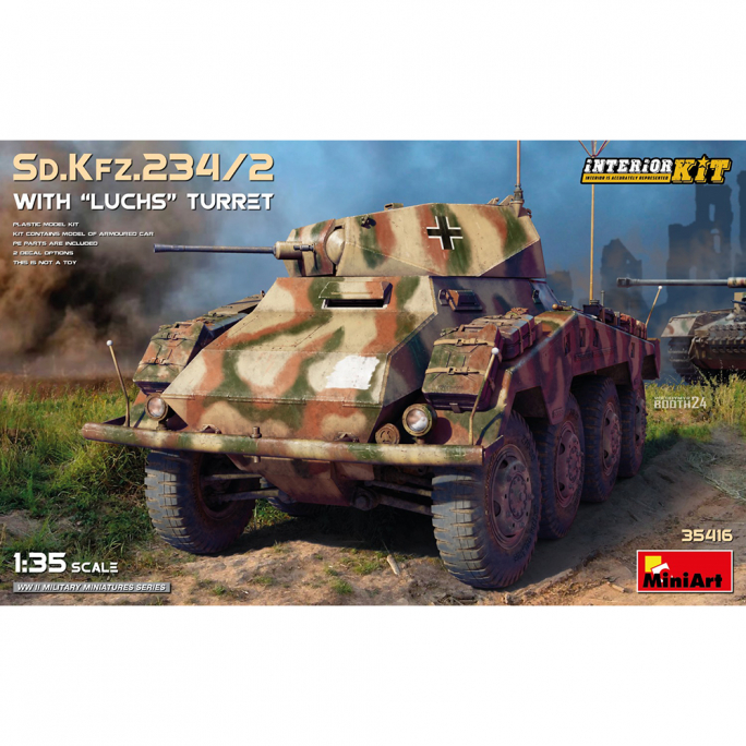 Sd.Kfz. 234/2 avec Tourelle "luchs". Kit Intérieur - WWII Military Miniatures Series - MINIART 35416 - 1/35