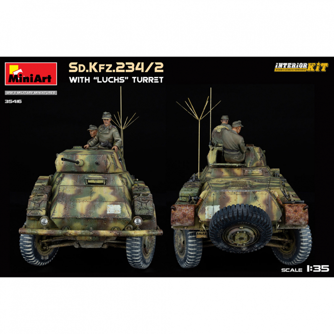 Sd.Kfz. 234/2 avec Tourelle "luchs". Kit Intérieur - WWII Military Miniatures Series - MINIART 35416 - 1/35