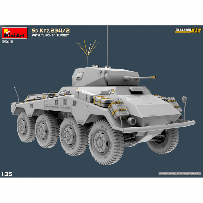 Sd.Kfz. 234/2 avec Tourelle "luchs". Kit Intérieur - WWII Military Miniatures Series - MINIART 35416 - 1/35