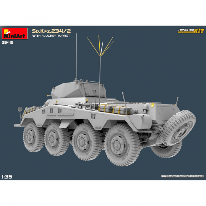 Sd.Kfz. 234/2 avec Tourelle "luchs". Kit Intérieur - WWII Military Miniatures Series - MINIART 35416 - 1/35