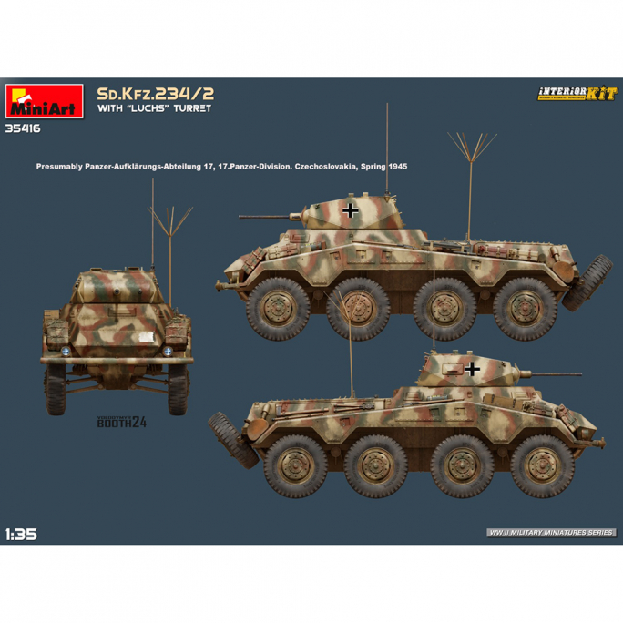 Sd.Kfz. 234/2 avec Tourelle "luchs". Kit Intérieur - WWII Military Miniatures Series - MINIART 35416 - 1/35