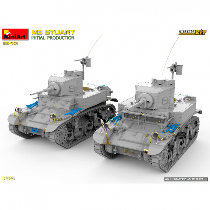 Production Initiale du M3 Stuart, WW II Military Miniatures Series - MINIART 35401 - 1/35