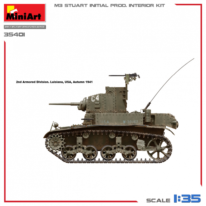 Production Initiale du M3 Stuart, WW II Military Miniatures Series - MINIART 35401 - 1/35