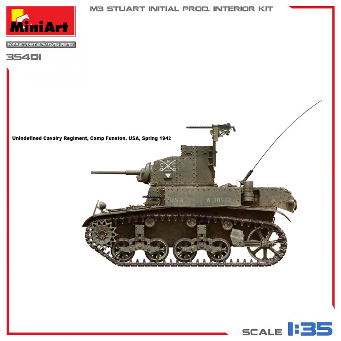 Production Initiale du M3 Stuart, WW II Military Miniatures Series - MINIART 35401 - 1/35