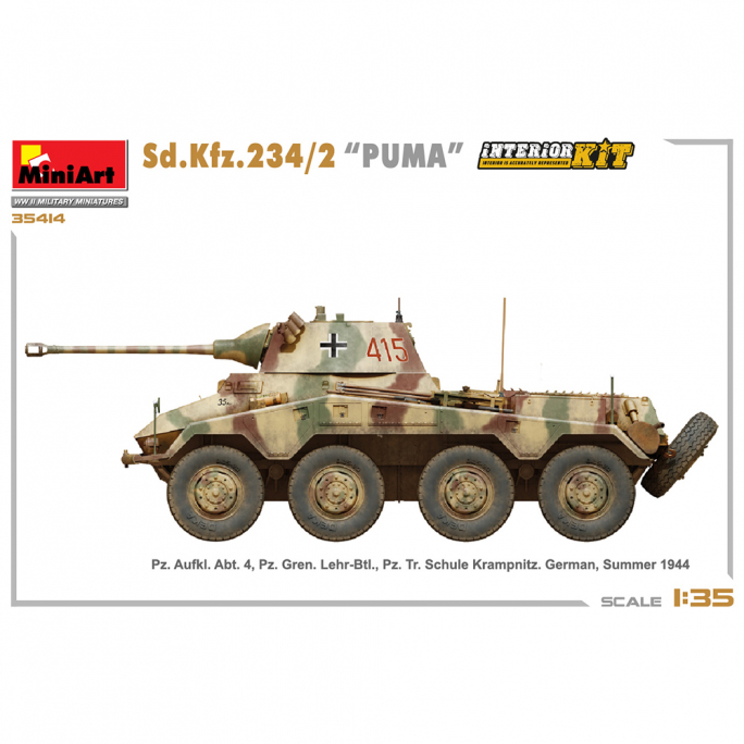 Sd.Kfz. 234/2 Puma. Kit Intérieur - WWII Military Miniatures Series - MINIART 35419 - 1/35