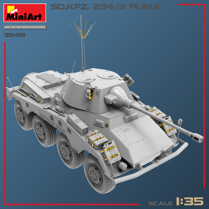 Sd.Kfz. 234/2 Puma. Kit Intérieur - WWII Military Miniatures Series - MINIART 35419 - 1/35