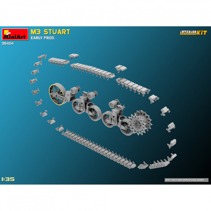 Kit intérieur M3 Stuart Première Production, WW II Military Miniatures Series - MINIART 35404 - 1/35