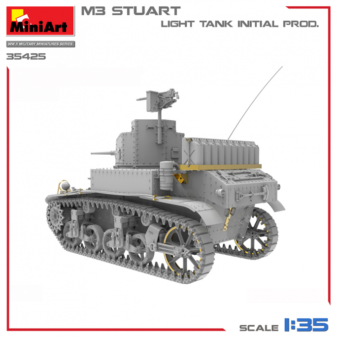 Char Léger M3 Stuart Initiale, WW II Military Miniatures Series - MINIART 35425 - 1/35