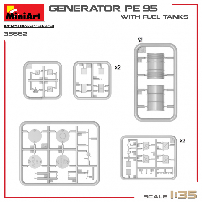 Générateur PE-95 Avec Réservoirs de Carburant - Buildings & Accessories Series - MINIART 35662 - 1/35