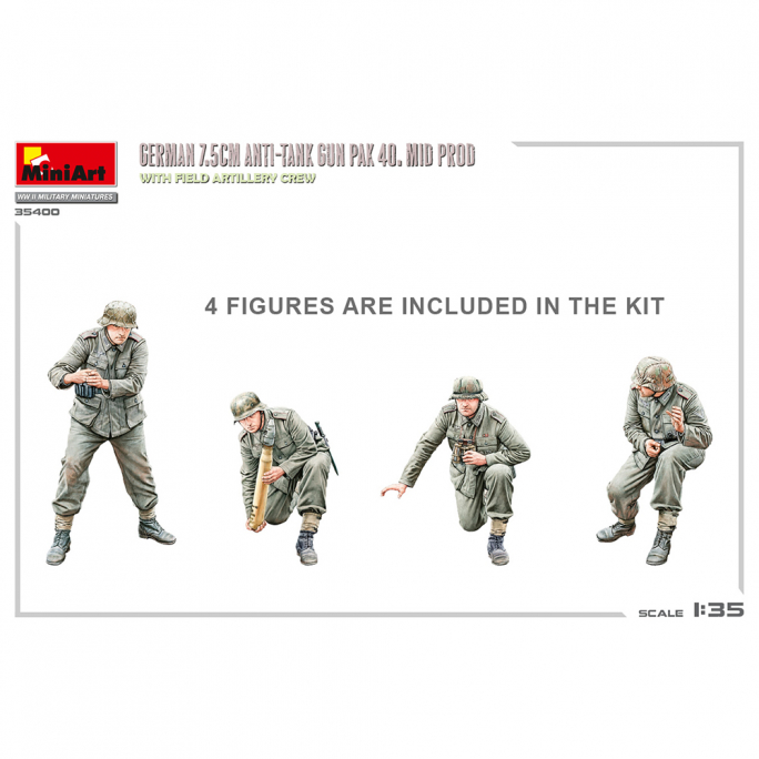 Canon Anti-Char Allemand - WWII Military Miniatures Series - MINIART 35400 - 1/35