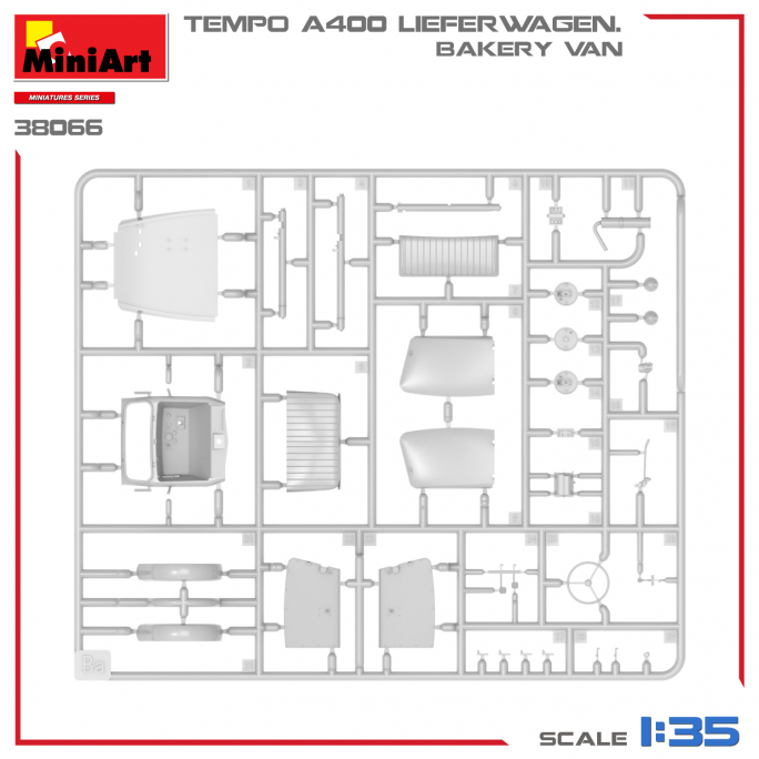 Tempo A400 Lieferwagen Fourgon de Boulangerie - Miniature Series - MINIART 38066