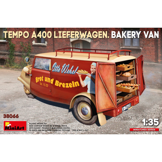 Tempo A400 Lieferwagen Fourgon de Boulangerie - Miniature Series - MINIART 38066