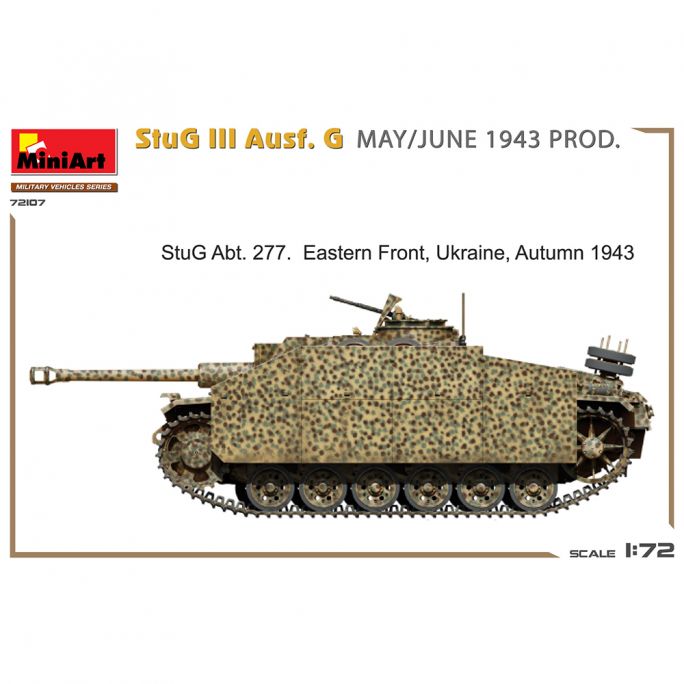 Tank StuG III Ausf. G, Mai - Juin 1943, WWII Military Miniatures Series - MINIART 72107 - 1/72