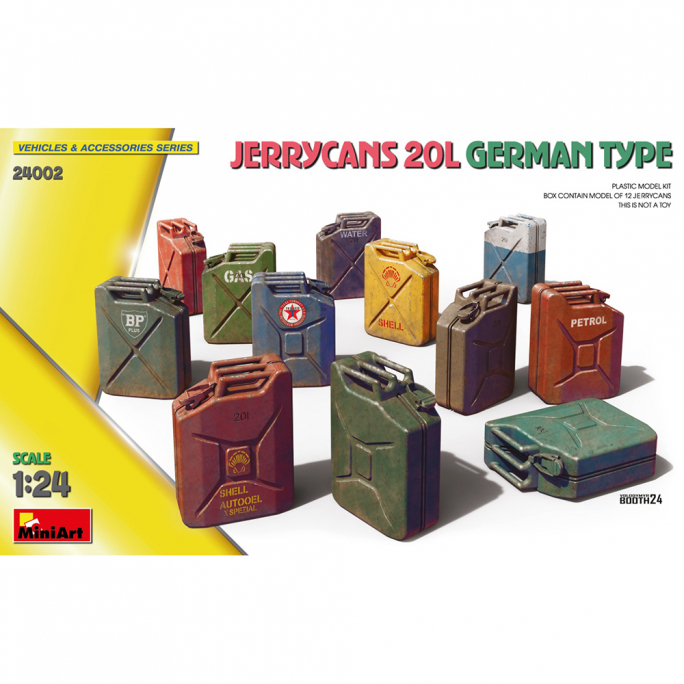 Jerrycans 20l type Allemand - MINIART 24002 - 1:24