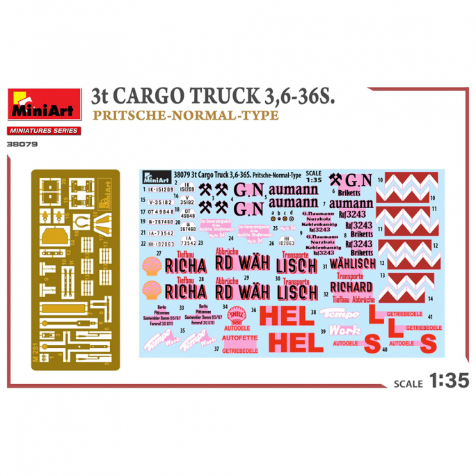 Camion Cargo 3t 3,6-36s. Pritsche Normal Type - Miniatures Series - MINIART 38079 - 1/35