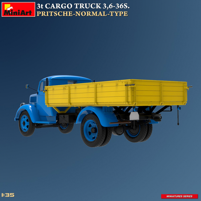 Camion Cargo 3t 3,6-36s. Pritsche Normal Type - Miniatures Series - MINIART 38079 - 1/35