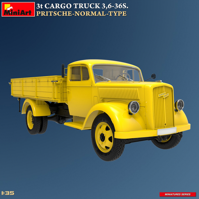 Camion Cargo 3t 3,6-36s. Pritsche Normal Type - Miniatures Series - MINIART 38079 - 1/35