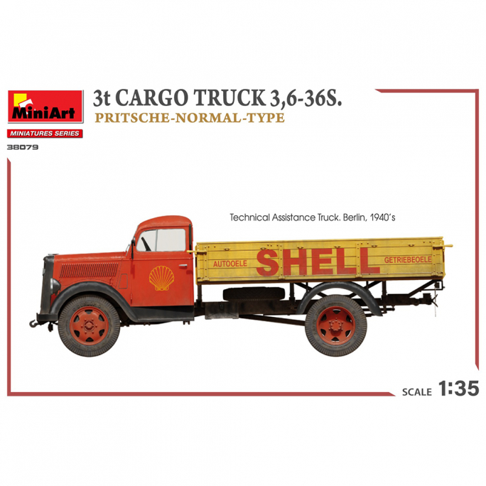 Camion Cargo 3t 3,6-36s. Pritsche Normal Type - Miniatures Series - MINIART 38079 - 1/35