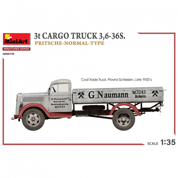 Camion Cargo 3t 3,6-36s. Pritsche Normal Type - Miniatures Series - MINIART 38079 - 1/35