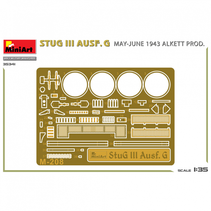 Tank StuG III Ausf. G, 1943, Chenilles hiver, Kit intérieur - MINIART 35367 - 1/35