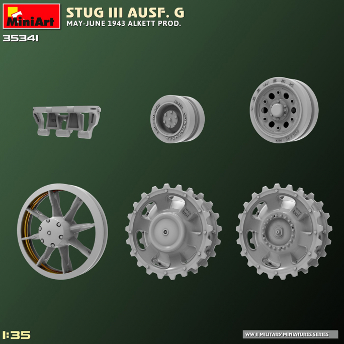 Tank StuG III Ausf. G, 1943, Chenilles hiver, Kit intérieur - MINIART 35367 - 1/35