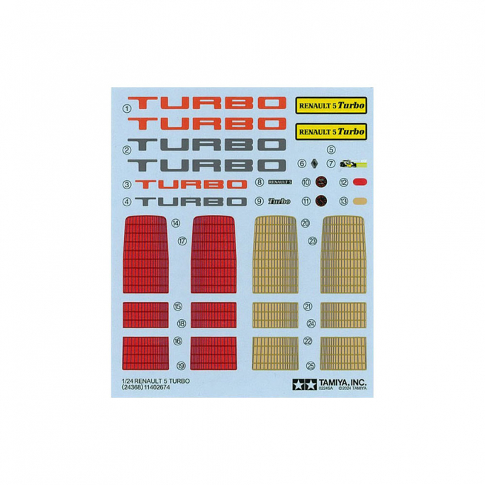 Renault 5 Turbo, TAMIYA 24368 - 1/24