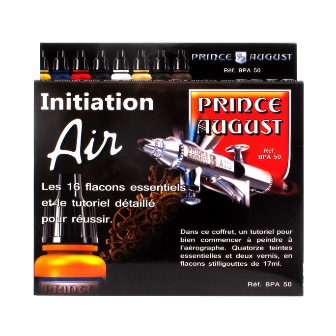 Coffret aéro d'initiation + 16 teintes - Prince August BPA 50