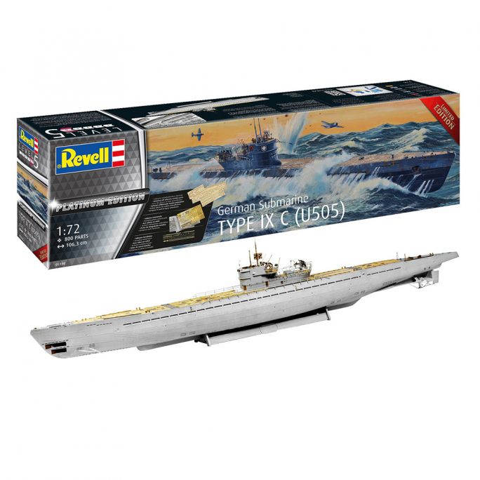 Sous marin Allemand Type IX C « Édition Platine » - Revell 05180 - 1/72