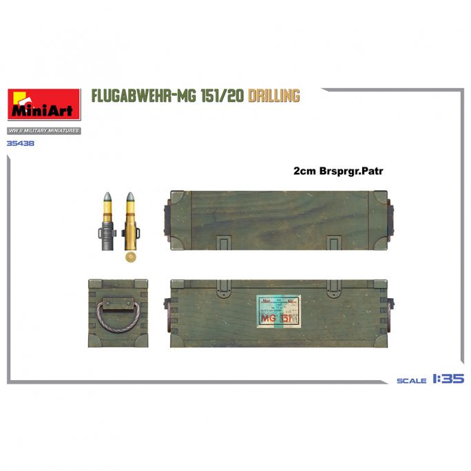 Mitrailleuse antiaérienne triple MG 151/20, Série WWII Military Miniatures - MiniArt 35438 - 1/35