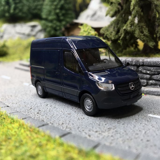 Mercedes-benz Sprinter, Bleu - Busch 54001 - HO 1/87