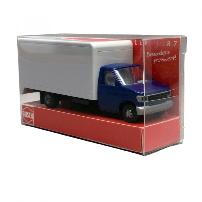 Ford E-350 fourgon, Bleu / Gris clair - Busch 89116 - HO 1/87