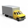 Ford E-350 fourgon, Bleu / Jaune - Busch 89117 - HO 1/87