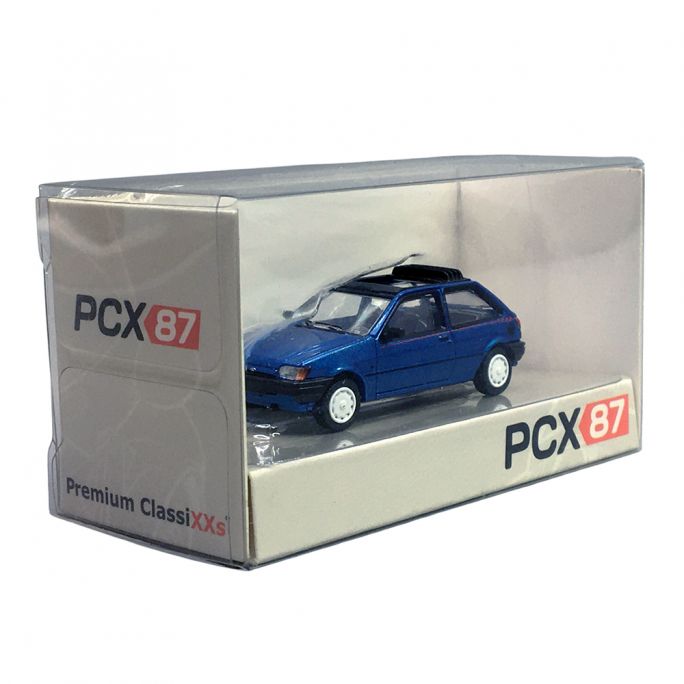 Ford Fiesta MK III Calypso, Bleue, toit ouvert, 1989 - PCX870460 - HO 1/87