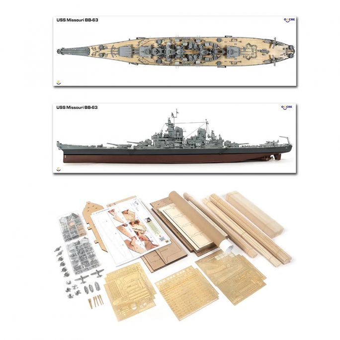 Bateau USS Missouri (BB-63) Bateau en Bois et Métal - OCCRE 16002 - 1/200