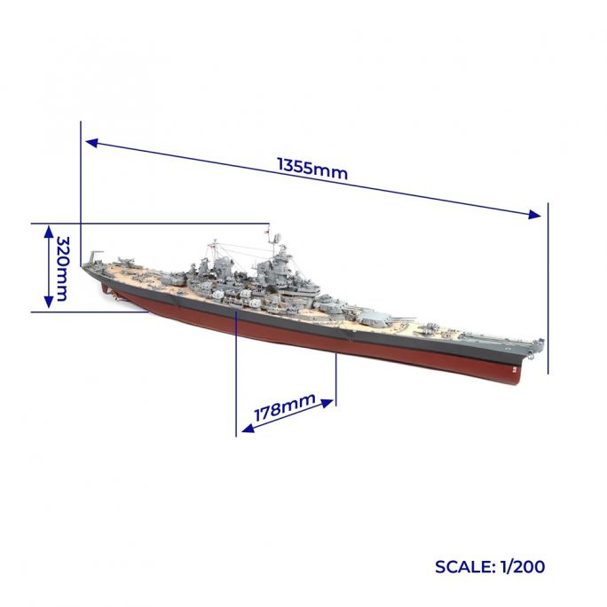 Bateau USS Missouri (BB-63) Bateau en Bois et Métal - OCCRE 16002 - 1/200