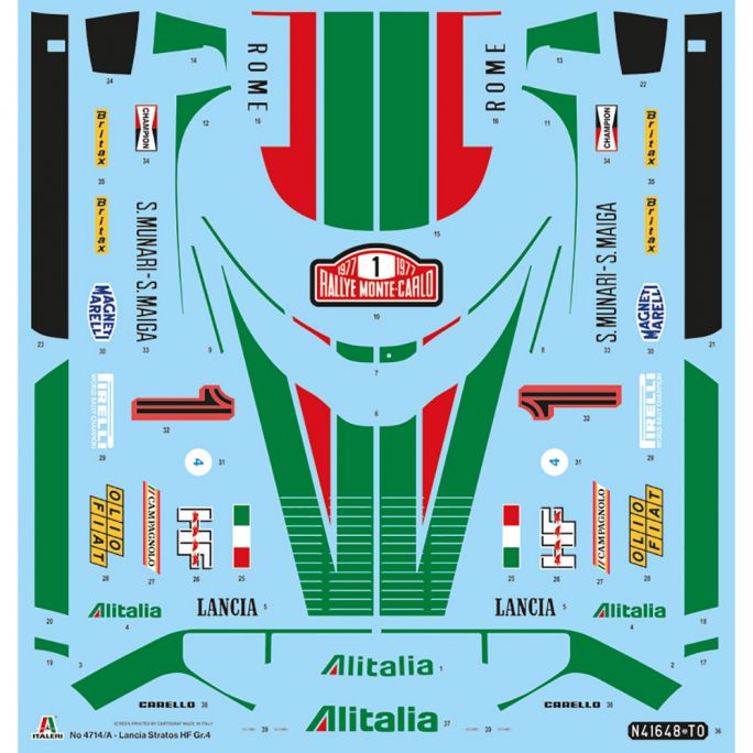 Lancia stratos HF Gr.4 Monte Carlo 1977 - ITALERI 4714 - 1/12