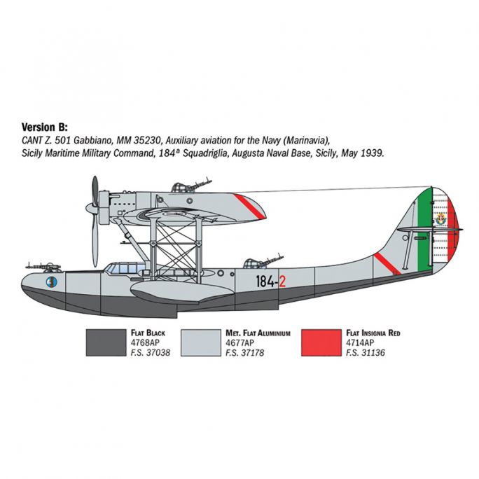 CANT Z.501 Gabbiano - ITALERI 0112 - 1/72