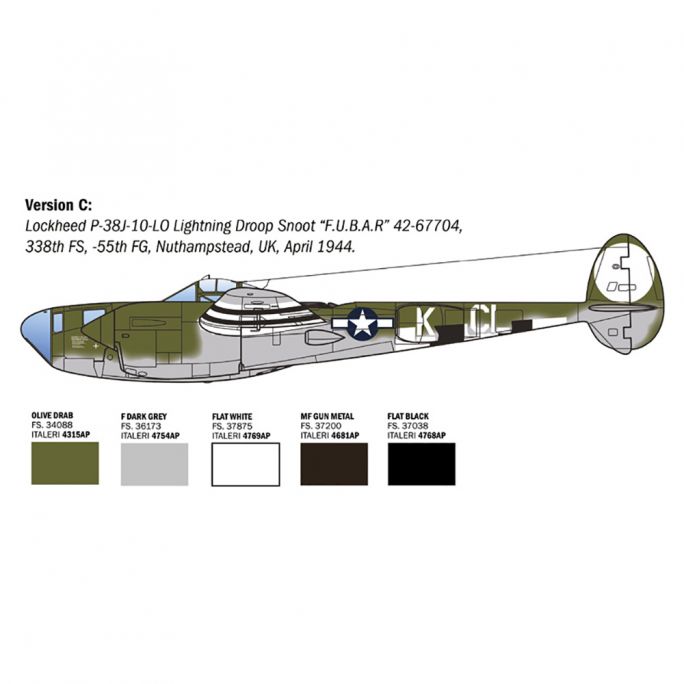 P-38J Lightning E.T.O - ITALERI 2834 - 1/48