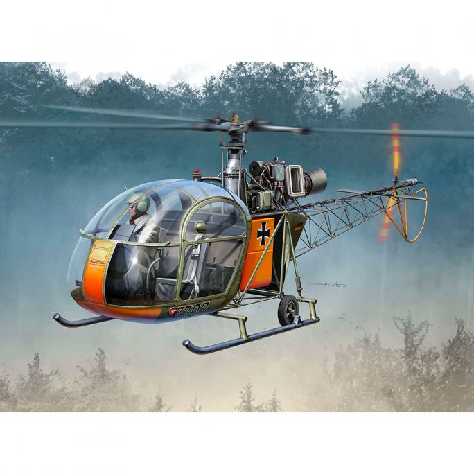 Coffret hélicoptère Alouette II - REVELL 63804 - 1/32