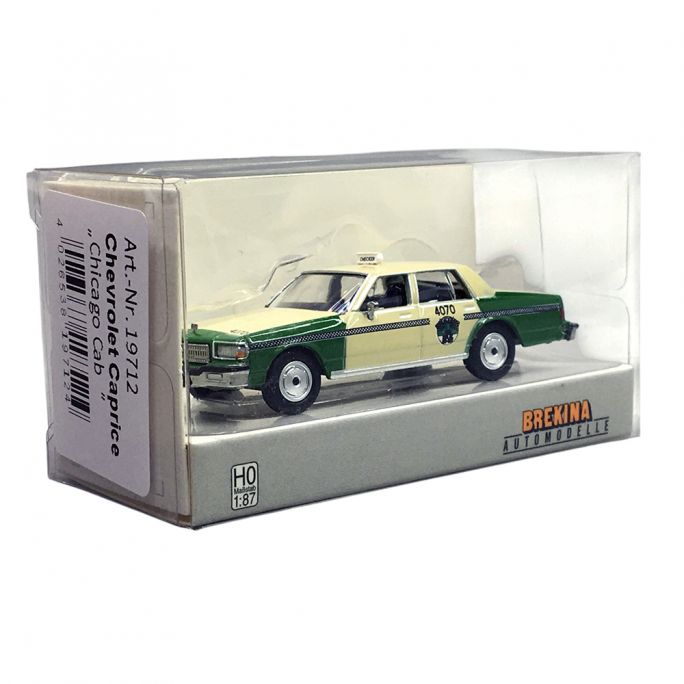 Chevrolet Caprice "Chicago Cab", Jaune & Vert - Brekina 19712 - HO 1/87