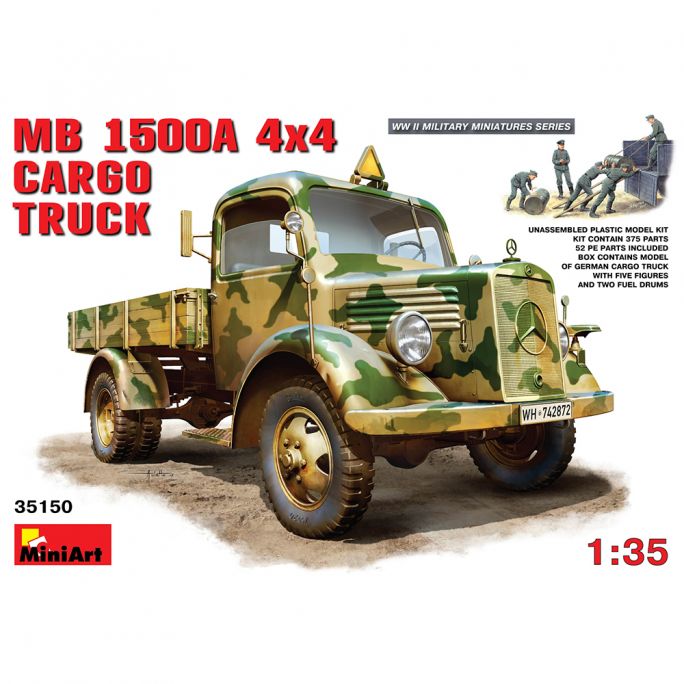 Camion de transport MB 1500A 4x4 - Miniart 35150