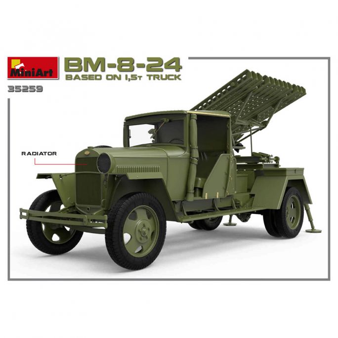 Système de roquette BM-8-24 basé sur un camion de 1,5t - Miniart 35259