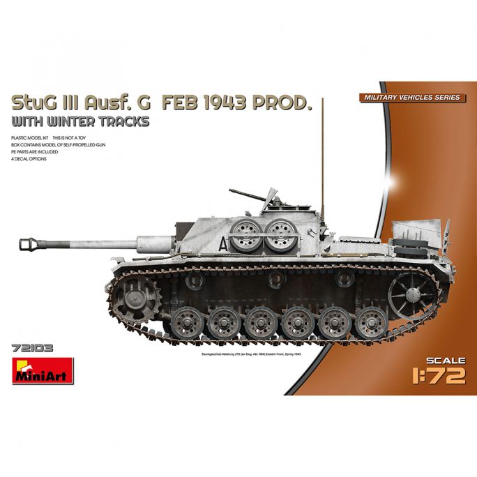 StuG III Ausf.G 1973 production avec chenilles d'hiver - 72103 - 1/72