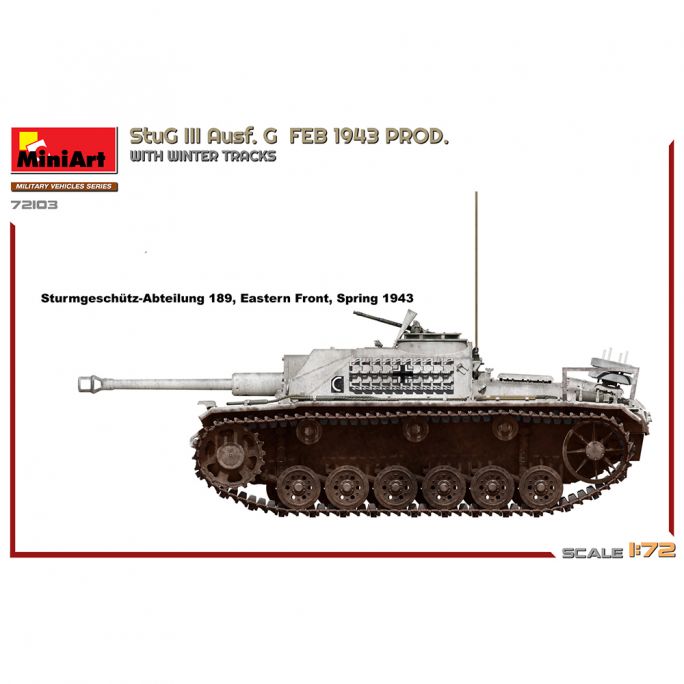 StuG III Ausf.G 1973 production avec chenilles d'hiver - 72103 - 1/72