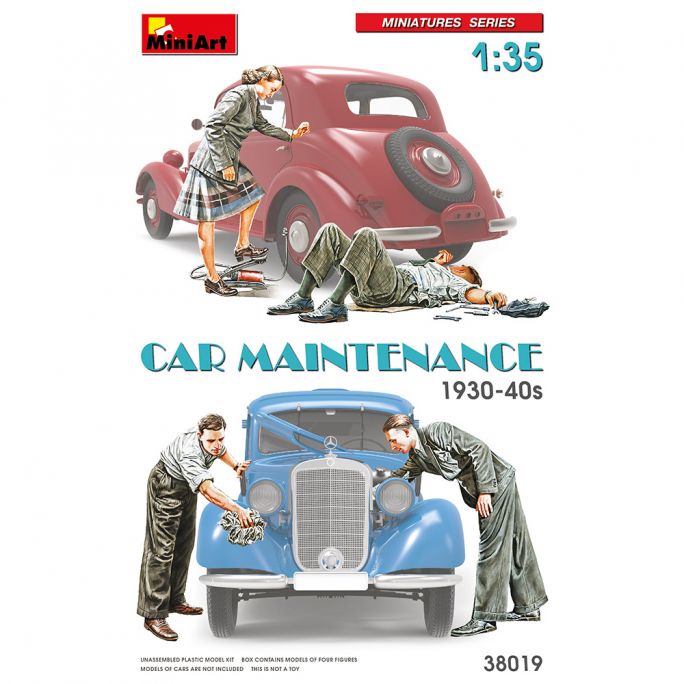 Figurine Entretien de voiture 1930-40 - Miniart 38019 - 1/35